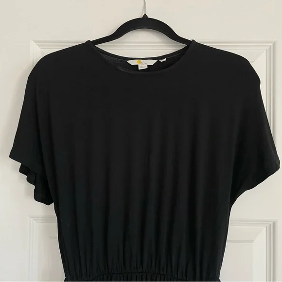 Boden Jersey Black Mini Fit and Flare Dress Size 6P - Picture 2 of 6
